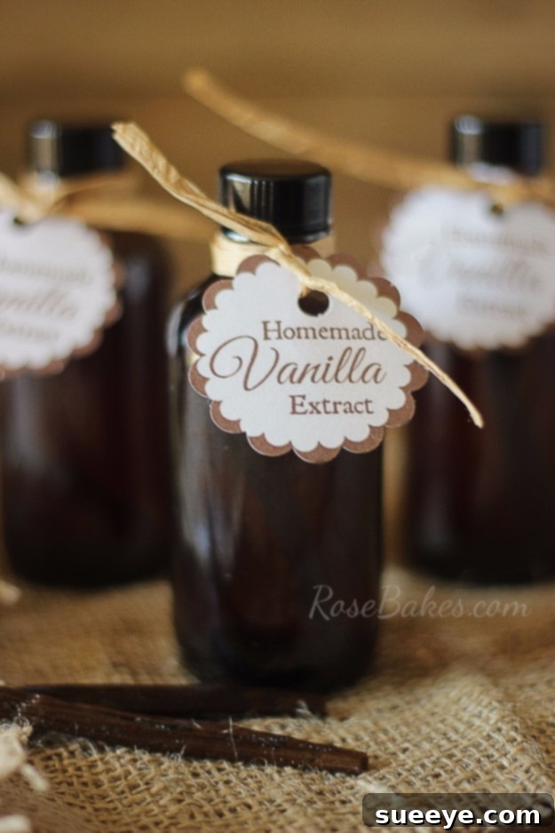 Recipe for making homemade vanilla extract