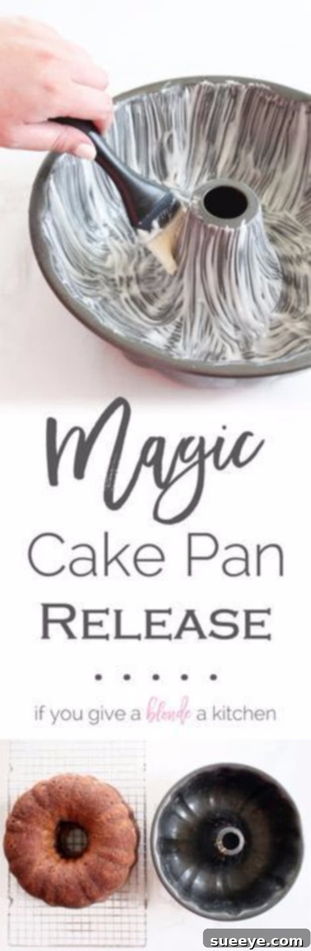 Homemade cake pan release to prevent sticking