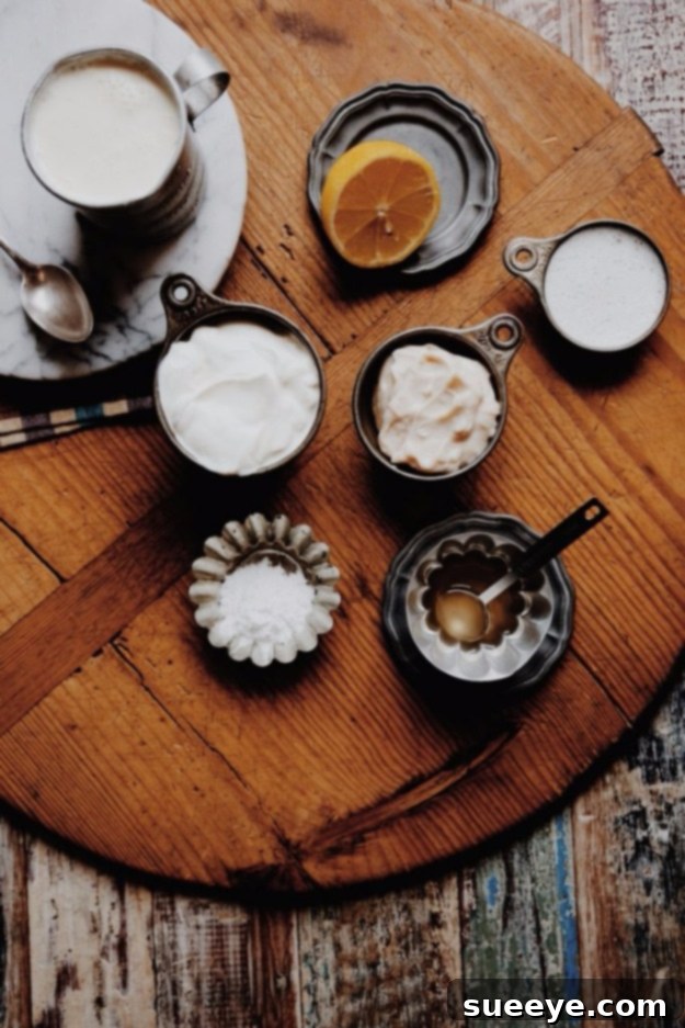 Homemade buttermilk substitutes for baking recipes