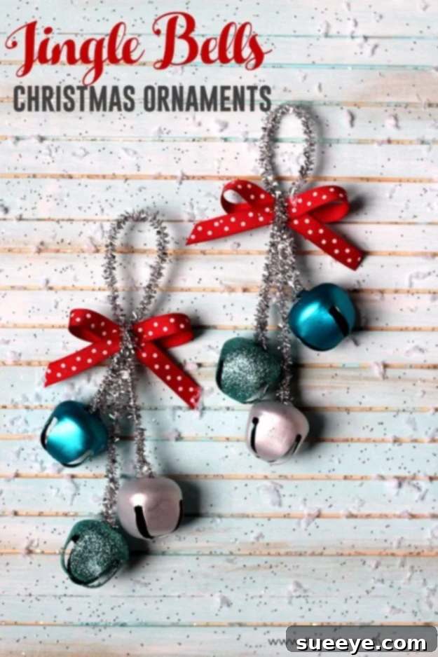 Colorful jingle bells Christmas ornament, easy for younger children to make