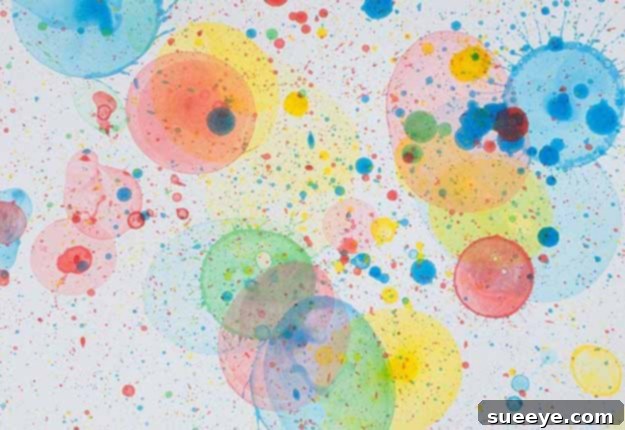 Outdoors Fun Kids Crafts - DIY Water Art- DIY Projects & Crafts by DIY JOY at http://diyjoy.com/fun-outdoor-crafts-for-kids Messy & Fun Outdoor Art: Popped Bubble Painting for Creative Kids