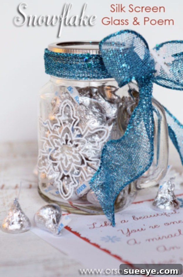 Best DIY Snowflake Decorations, Ornaments and Crafts - Snowflake Silk Screen Glass And Poem - Paper Crafts with Snowflakes, Pipe Cleaner Projects, Mason Jars and Dollar Store Ideas - Easy DIY Ideas to Decorate for Winter#winter #crafts #diy Best DIY Snowflake Decorations, Ornaments and Crafts - Snowflake Silk Screen Glass And Poem - Paper Crafts with Snowflakes, Pipe Cleaner Projects, Mason Jars and Dollar Store Ideas - Easy DIY Ideas to Decorate for Winter#winter #crafts #diy
