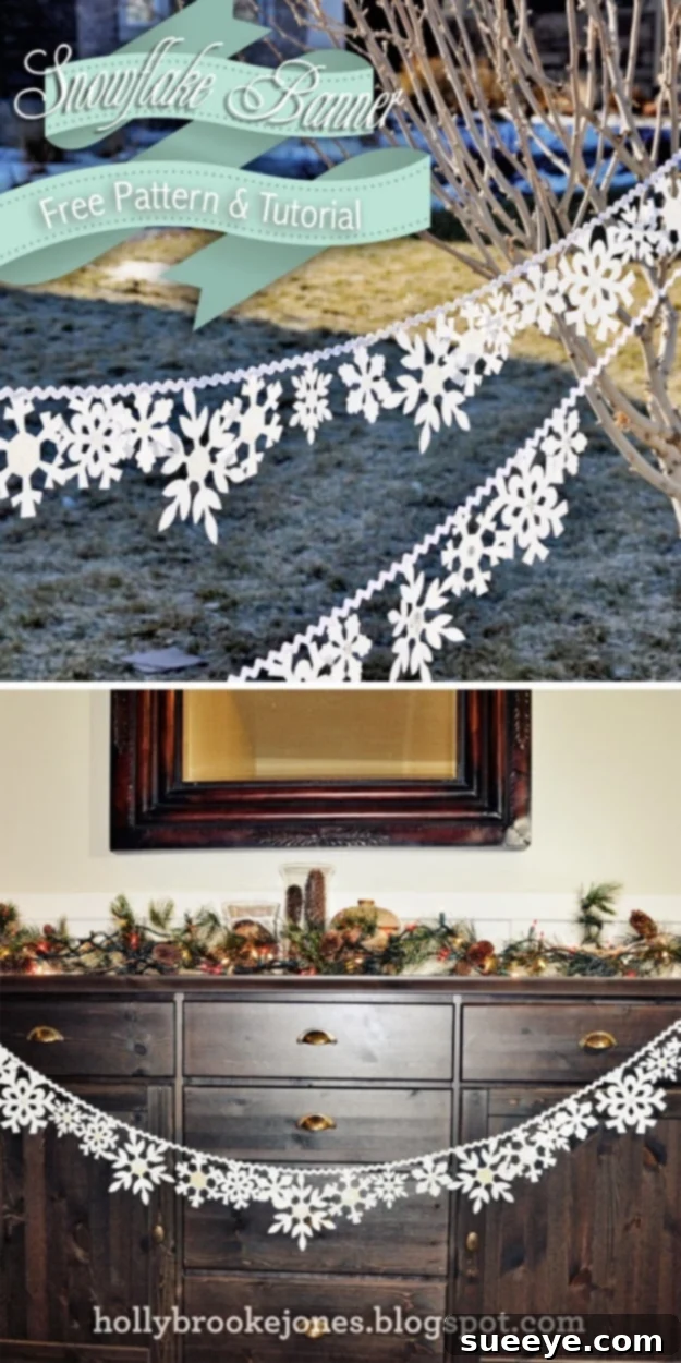 Best DIY Snowflake Decorations, Ornaments and Crafts - DIY Felt Banner Snowflake - Paper Crafts with Snowflakes, Pipe Cleaner Projects, Mason Jars and Dollar Store Ideas - Easy DIY Ideas to Decorate for Winter#winter #crafts #diy Best DIY Snowflake Decorations, Ornaments and Crafts - DIY Felt Banner Snowflake - Paper Crafts with Snowflakes, Pipe Cleaner Projects, Mason Jars and Dollar Store Ideas - Easy DIY Ideas to Decorate for Winter#winter #crafts #diy