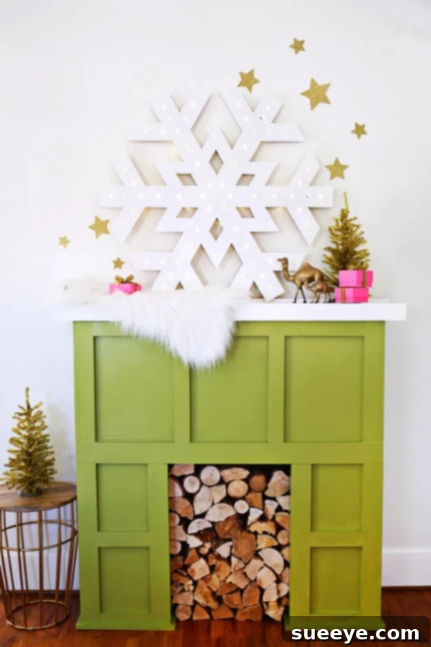 Best DIY Snowflake Decorations, Ornaments and Crafts - Giant Snowflake Marquee - Paper Crafts with Snowflakes, Pipe Cleaner Projects, Mason Jars and Dollar Store Ideas - Easy DIY Ideas to Decorate for Winter#winter #crafts #diy