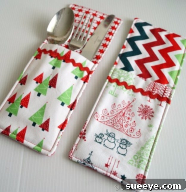 Cutlery Pockets - Elegant Table Setting Sewing Project Elegant DIY cutlery pockets for a refined table setting