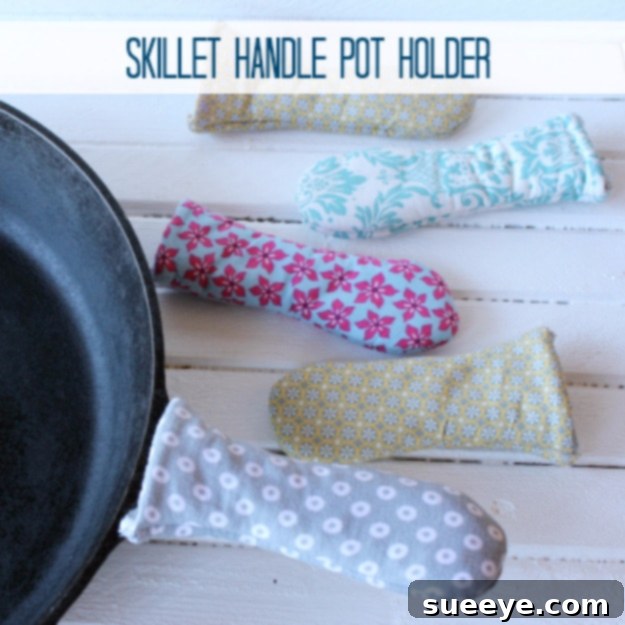 Skillet Handle Pot Holder - Essential Sewing for Cast Iron Protective skillet handle pot holder for cast iron pans