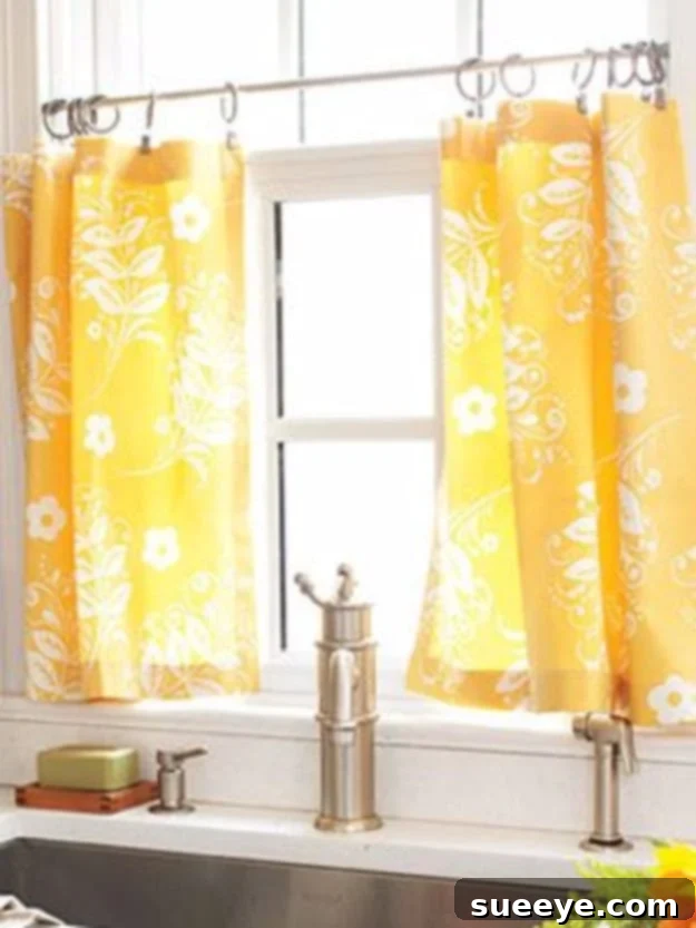 Kitchen Curtains - Sewing Project for Homey Kitchen Decor Charming DIY kitchen curtains to enhance warmth and privacy