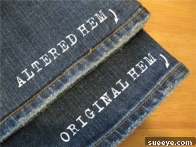 Hem Distressed Jeans: Maintain the Authentic Worn Look Sewing Hack: How to Hem Distressed Jeans and Keep Original Hem Detail