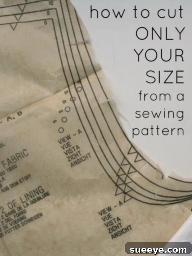 Smart Pattern Cutting: Preserve Your Multi-Size Patterns Sewing Pattern Hack: How to Trace Your Size and Keep the Original Pattern Uncut