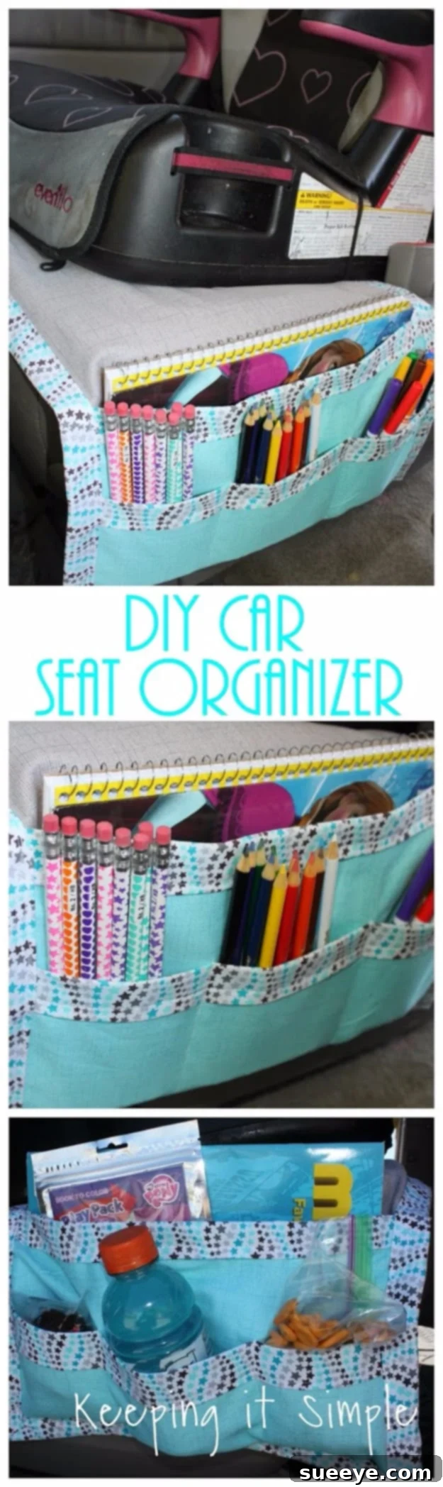 Handmade Backseat Car Seat Organizer