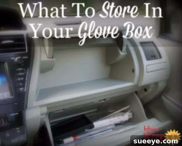 Organized Glove Box Essentials