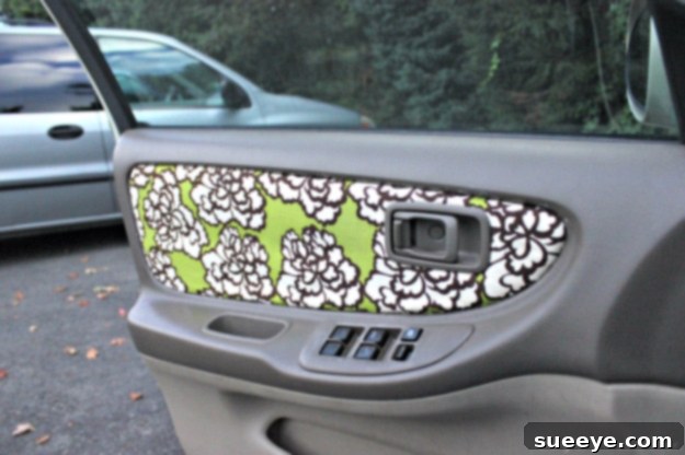 DIY Car Door Fabric Reupholstery Project