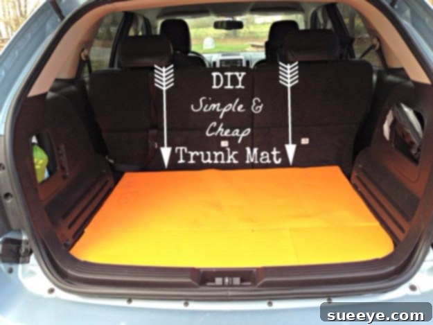 Affordable DIY Car Trunk Mat Idea
