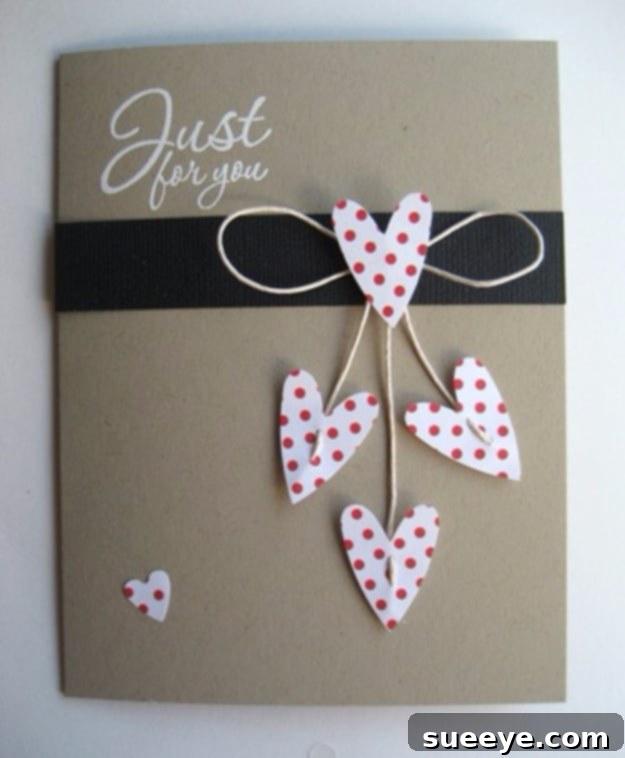 Just For You Valentine's Card: Perfectly Personalized Handmade 'Just For You' Valentine's Card with Personal Touch