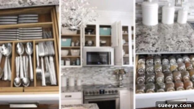 Kitchen Organizing Tips Collection of incredible DIY organizing tips and tricks for a functional kitchen.