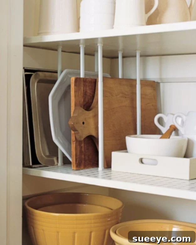 Simple Pantry Organizer Simple yet effective pantry organizer using shelves and containers for various food items.
