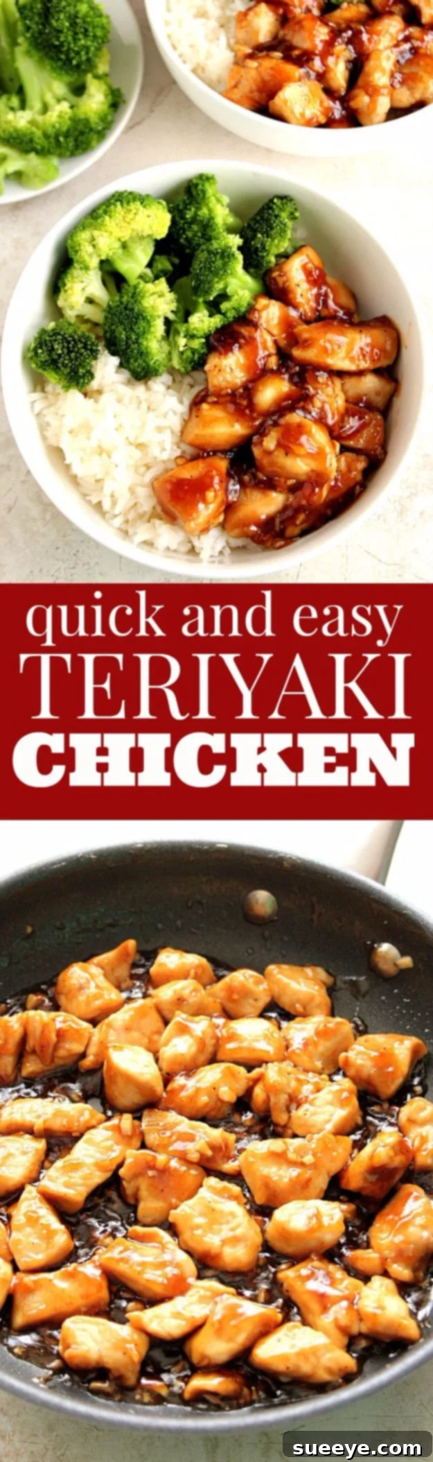 Quick Teriyaki Chicken Rice Bowls - Homemade & Delicious Quick Teriyaki Chicken Rice Bowls - easy and satisfying Asian dinner