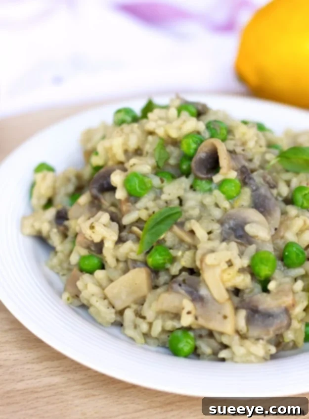 Vegan Mushroom Risotto - Dairy-Free Delight Vegan Mushroom Risotto - creamy and healthy plant-based dinner