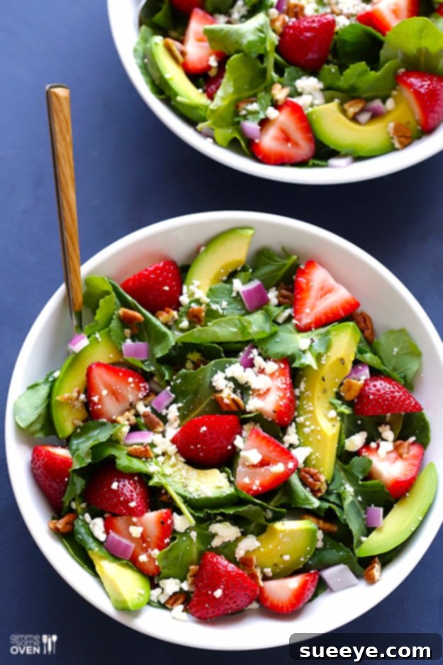 Strawberry Kale Salad - Fresh & Vibrant Strawberry Kale Salad - refreshing and nutritious healthy salad