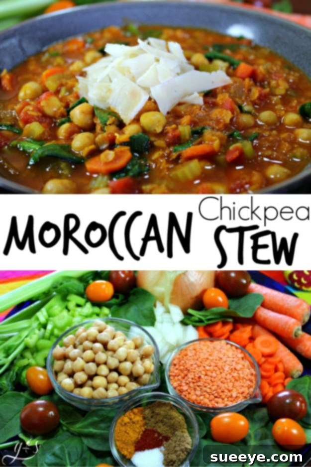 Moroccan Chickpea Stew - Flavorful & Vegan Vegetarian Moroccan Chickpea Stew - hearty and flavorful plant-based dinner