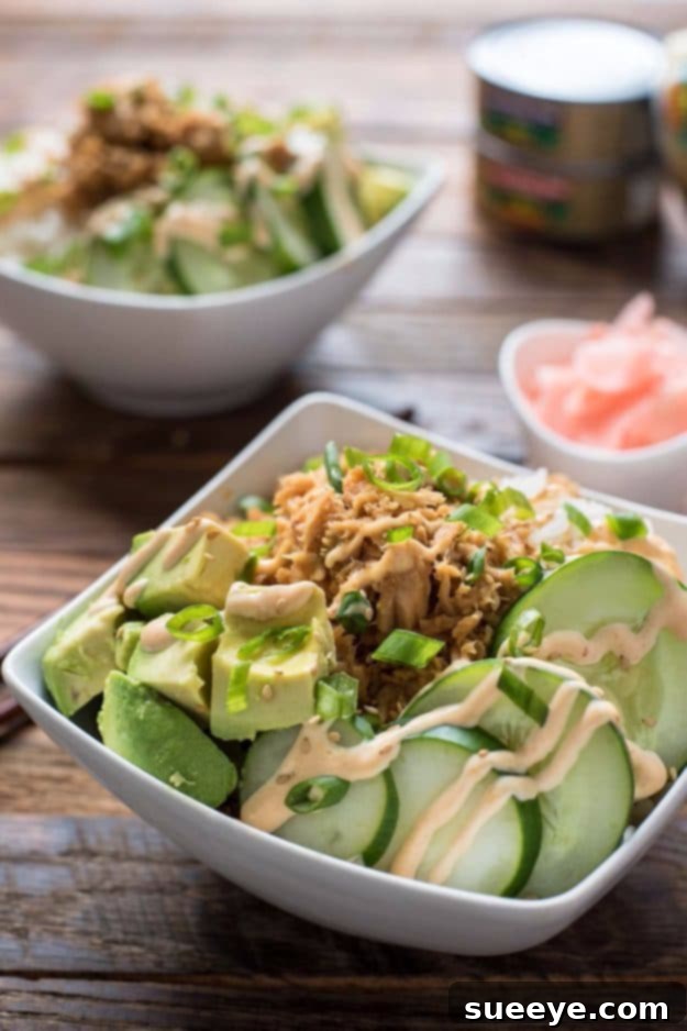 Spicy Tuna Sushi Bowls - Quick Sushi Fix Spicy Tuna Sushi Bowls - easy homemade sushi alternative