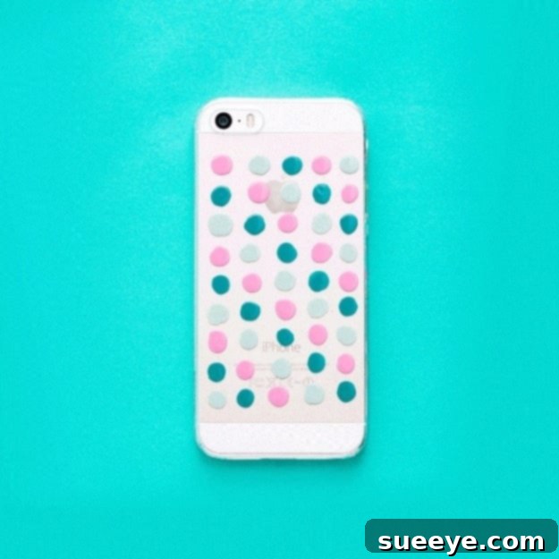 Custom Nail Polish iPhone Case Personalized iPhone case decorated with vibrant swirled nail polish patterns