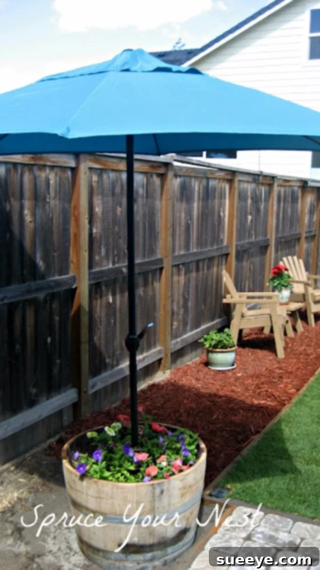 DIY Umbrella Stand - Outdoor Shade Solution Sturdy DIY umbrella stand for patio or deck, offering reliable shade