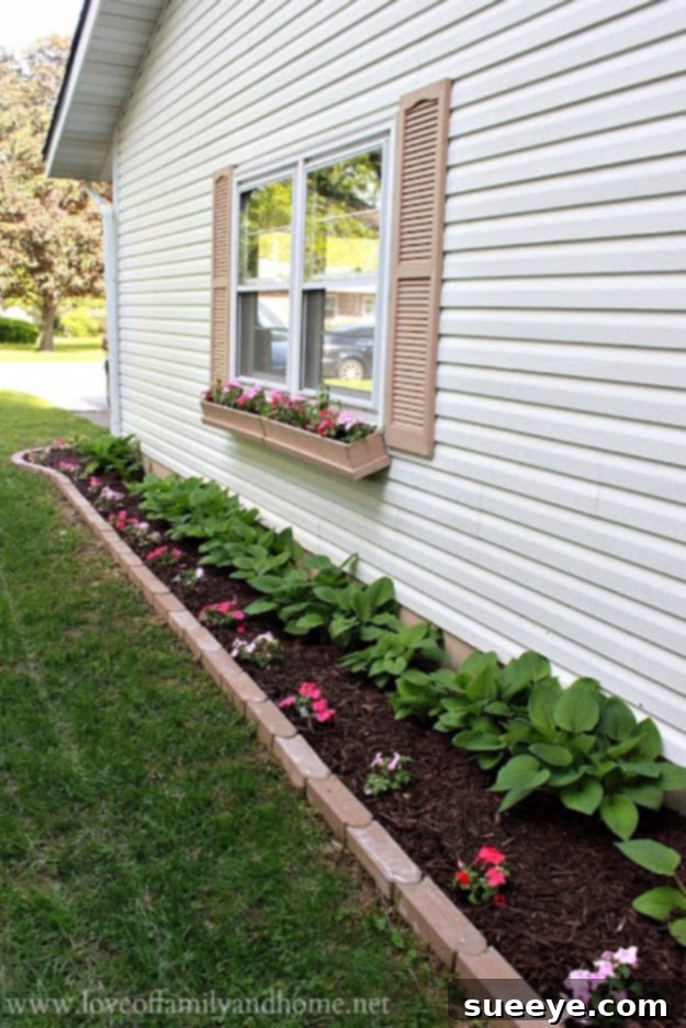 Sideyard Makeover - Outdoor Home Improvement Gorgeous side yard makeover with stone edges and vibrant plantings
