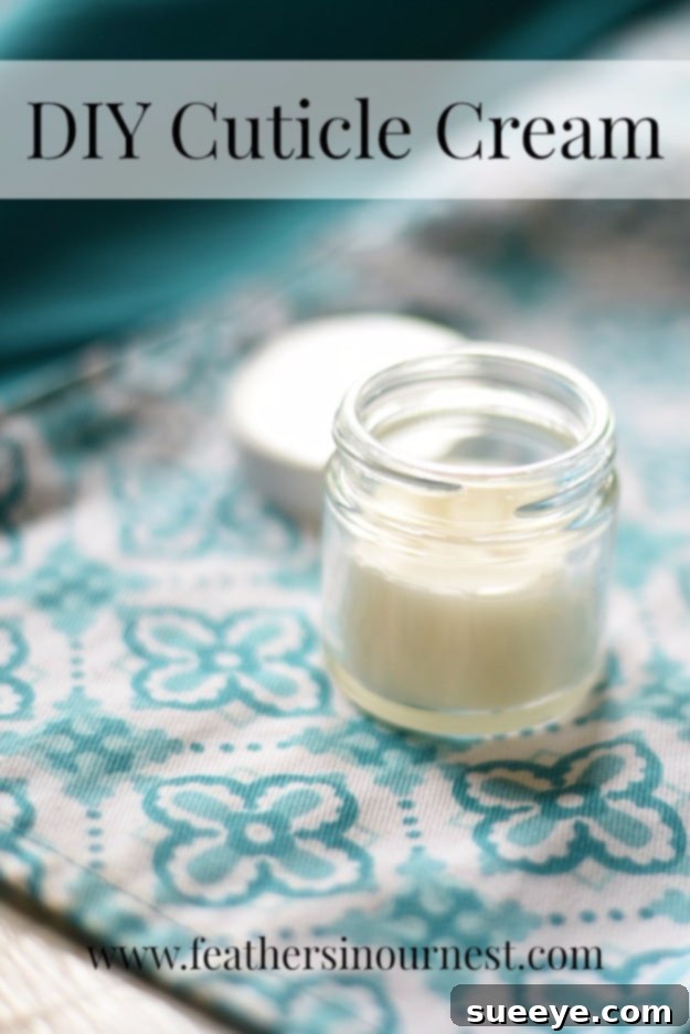 Homemade Cuticle Cream Recipe DIY Cuticle Cream in a small pot