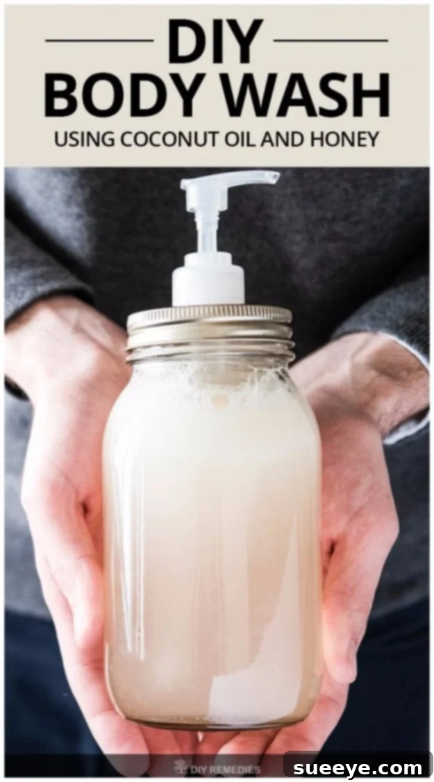 Homemade Coconut Oil Honey Body Wash Ingredients for DIY Body Wash with Coconut Oil and Honey