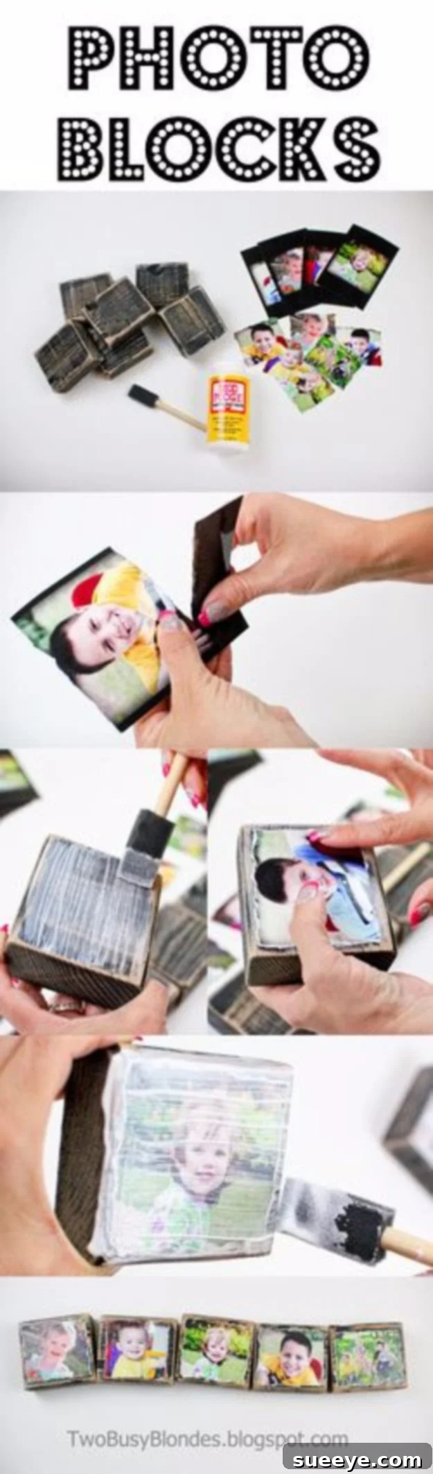 Creative Photo Blocks: Artistic and versatile memory displays Artistic Creative Photo Blocks with different images and textures