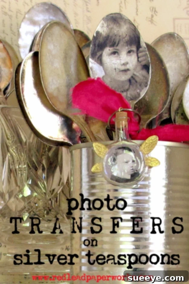Photo Transfers on Silver Teaspoons: Unique and elegant keepsakes Delicate Photo Transfers on Silver Teaspoons with tiny images