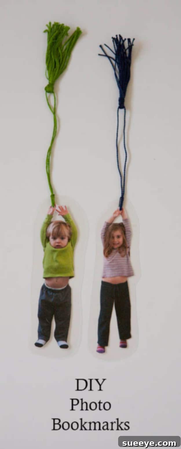 Photo Bookmarks: Practical and personal literary companions Personalized Photo Bookmarks featuring family images