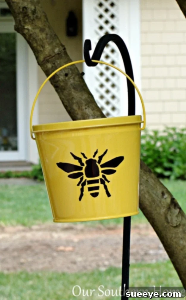 Sharpie Embellished Citronella Buckets
