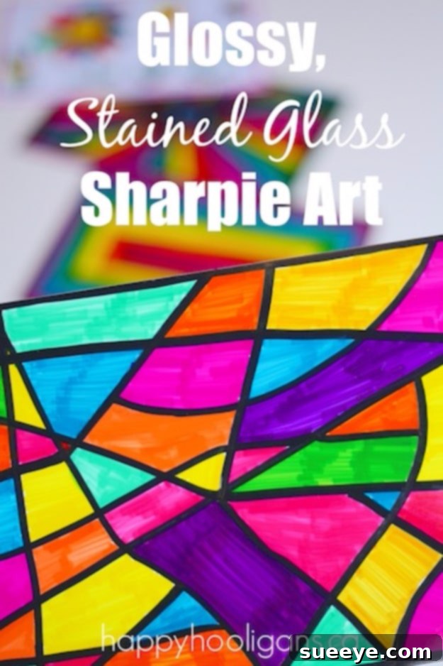Stained Glass Sharpie Art project