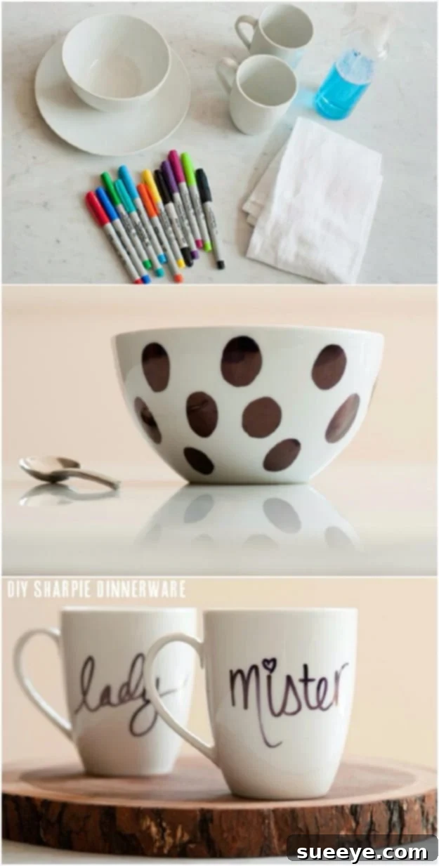 DIY Sharpie Dinnerware customization