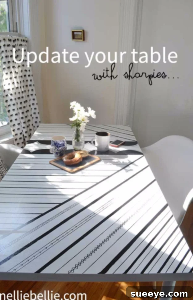 Custom Sharpie Table design