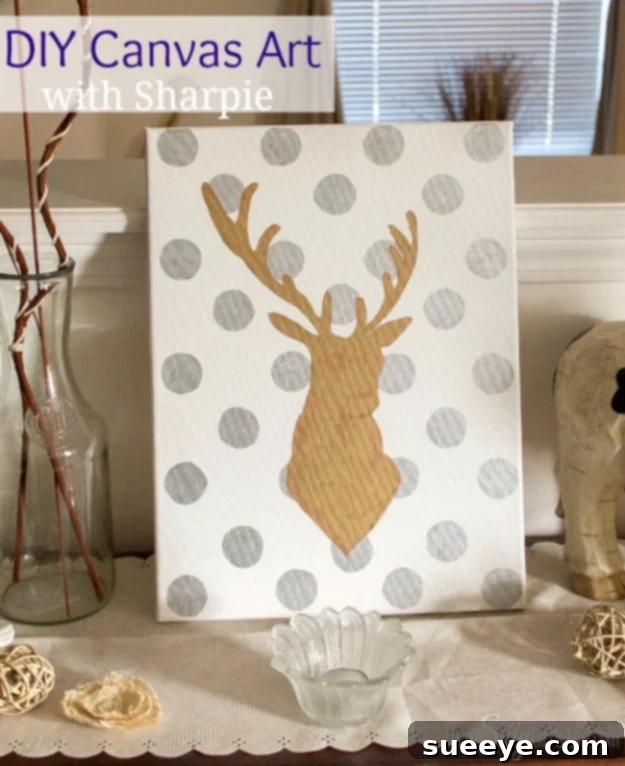 DIY Canvas Art with Sharpie markers