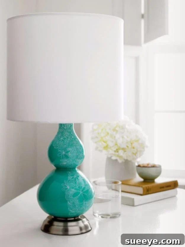 Sharpie Decorated Lamp Base