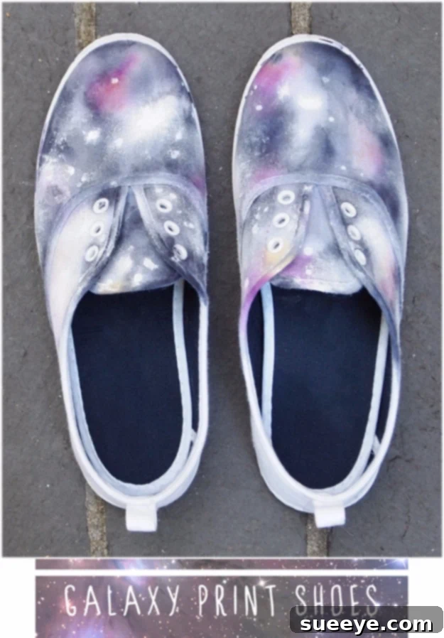 DIY Sharpie Galaxy Print Shoes