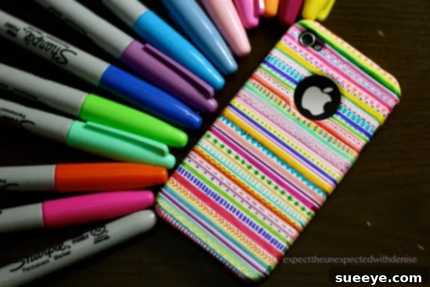 DIY Tribal Print iPhone Case with Sharpies