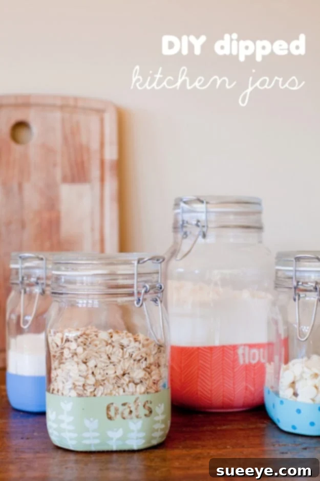 DIY Sharpie Dipped Kitchen Jars