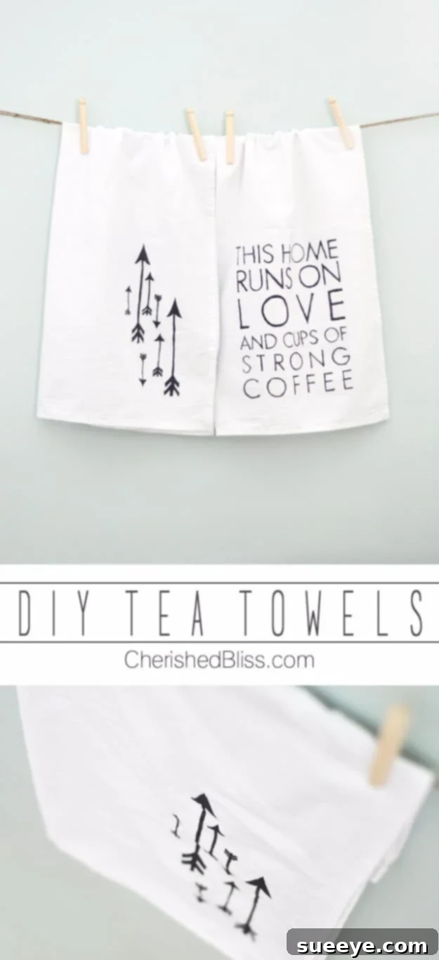 DIY Sharpie Tea Towels