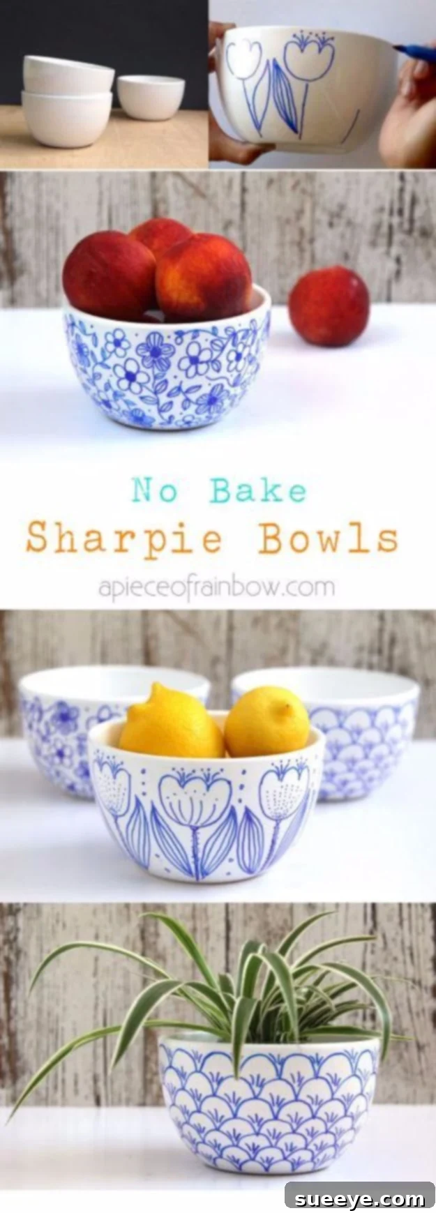 DIY No Bake Sharpie Art Bowls