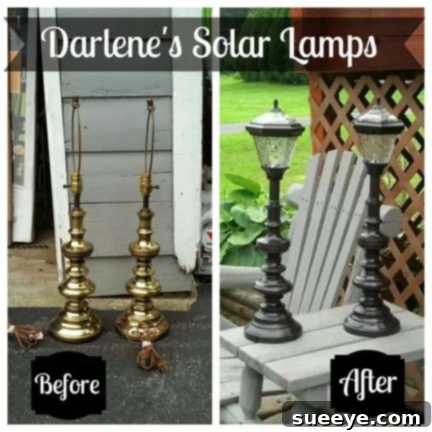 Upcycled Solar Lamps: Creative & Eco-Friendly Creative Upcycled Solar Lamps for outdoor lighting and sustainable decor