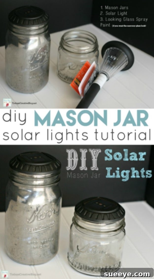 DIY Mason Jar Solar Lights for Outdoor Decor Homemade Mason Jar Solar Lights for garden decor and outdoor ambiance