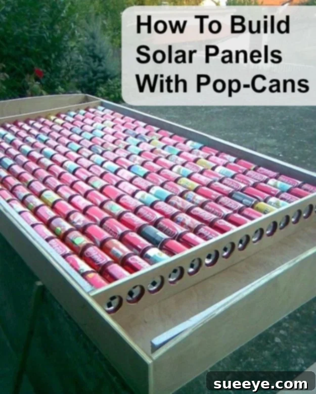 DIY Solar Panels from Pop Cans for Heating Recycled Solar Panels made from pop cans for home heating