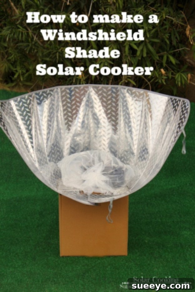 Build a Windshield Shade Solar Cooker Windshield Shade Solar Cooker for outdoor cooking and emergency preparedness