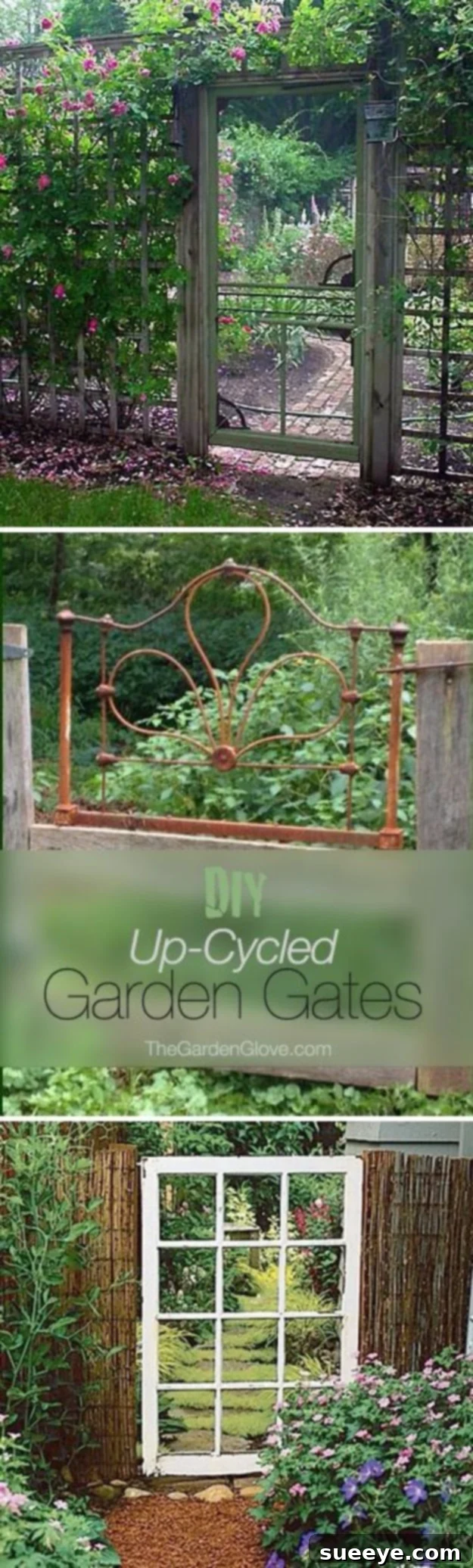 DIY Up-Cycled Garden Gates Creative DIY upcycled garden gates from reclaimed materials
