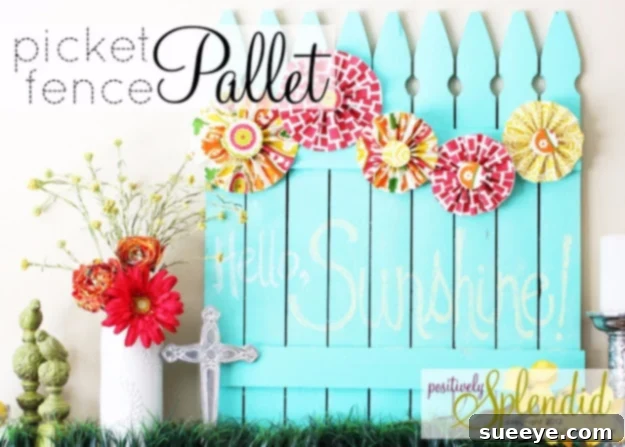Chalkboard Picket Fence Pallet Project Chalkboard picket fence pallet for a fun garden feature
